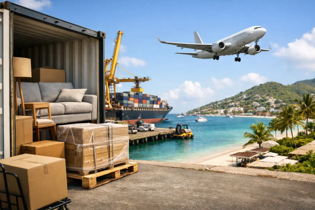Meubels uit Europa naar Sint Maarten regelen