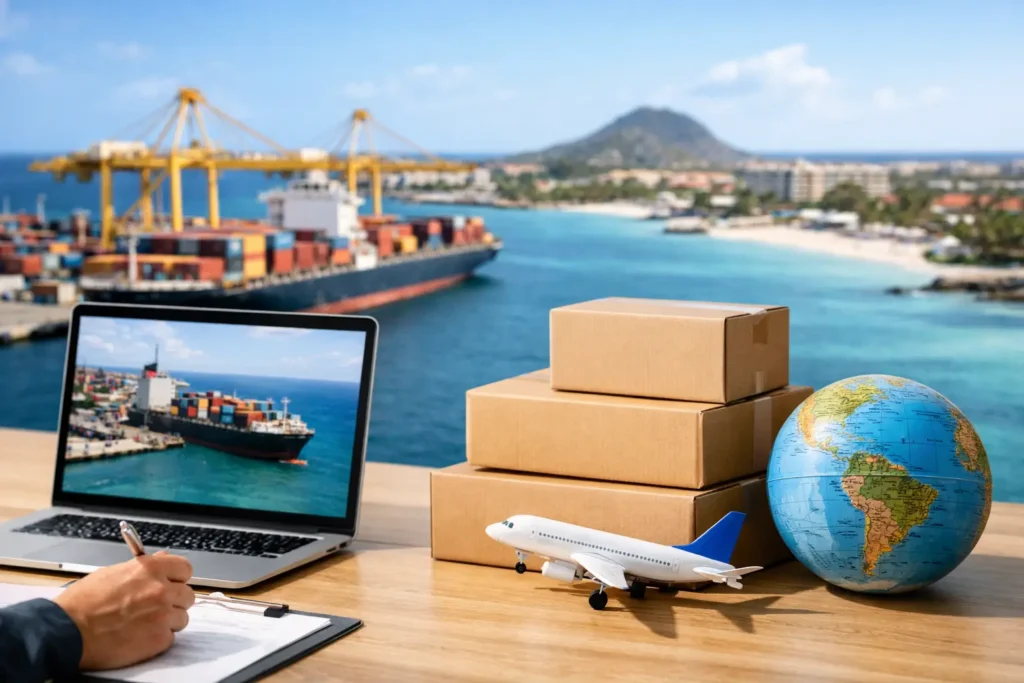 Offerte aanvragen voor verzending Aruba