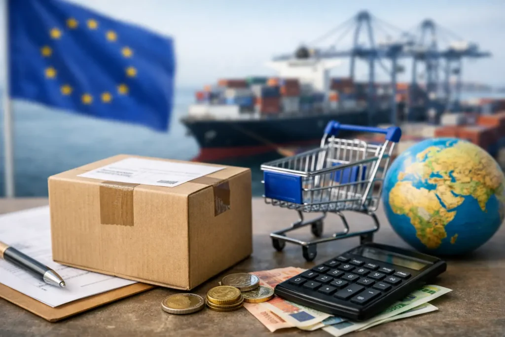 Welke kosten komen erbij bij bestellen uit Europa?